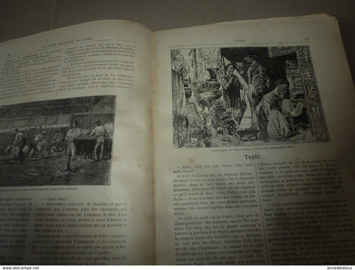 1890 Le Petit Français illustré:  Jadis chez Aujourd'hui; Les pigeons préviennent le temps; etc