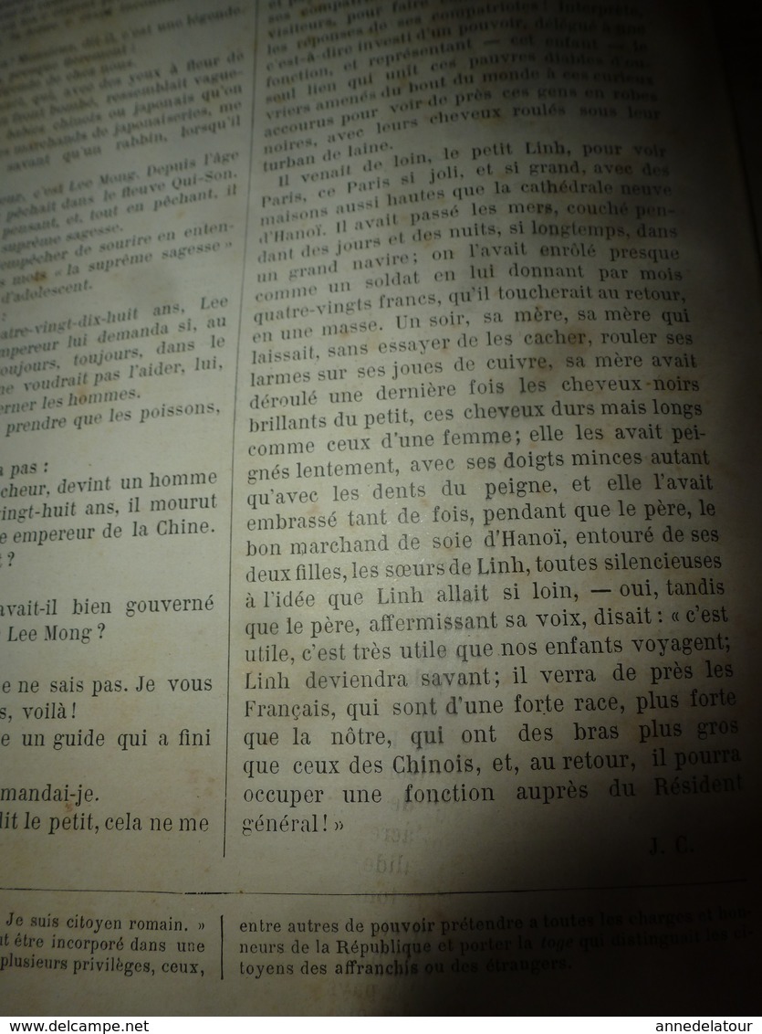 1890 Le Petit Français illustré:  Jadis chez Aujourd'hui; Les pigeons préviennent le temps; etc