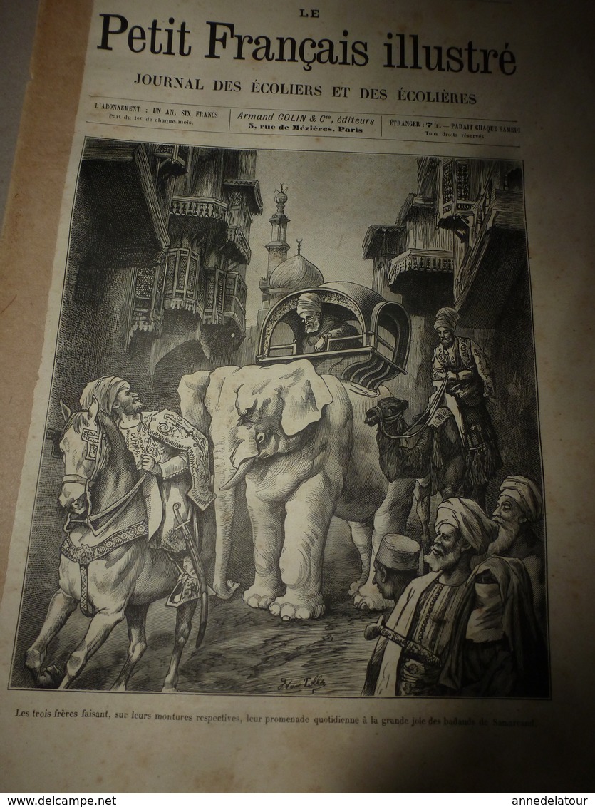 1890 Le Petit Français Illustré:  L'écolier Chinois; Le Projet Gigantesque Du PONT Sur La MANCHE ; Montée Du RIGHI; Etc - 1850 - 1899