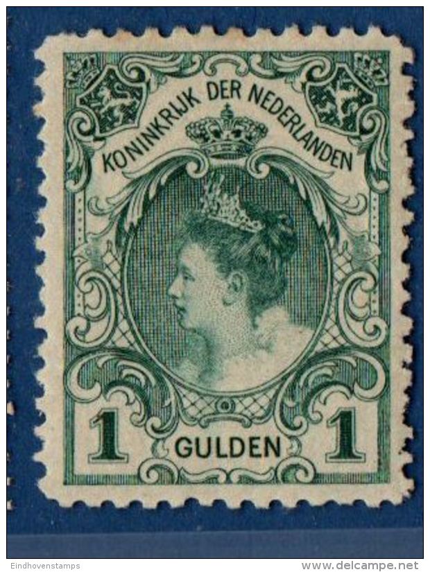 Nederland 1899  1 Gld Wilhelmina Tanding 11*11&frac12; Postfris, Tanding Zie Scan(s) MNH For Perforation See Scan(s) - Nuevos