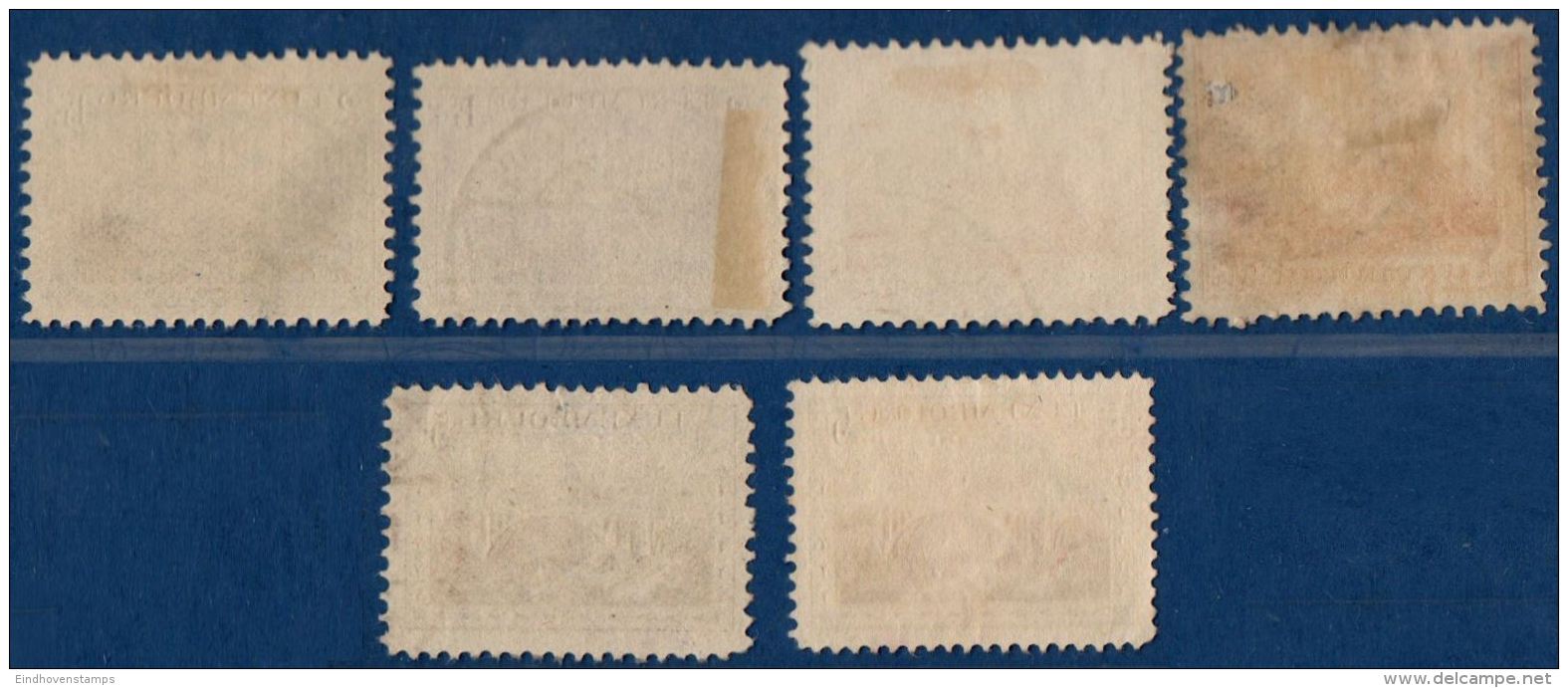 Luxemburg 1921 Franc-values Color Variations  6 Stamps - Usados