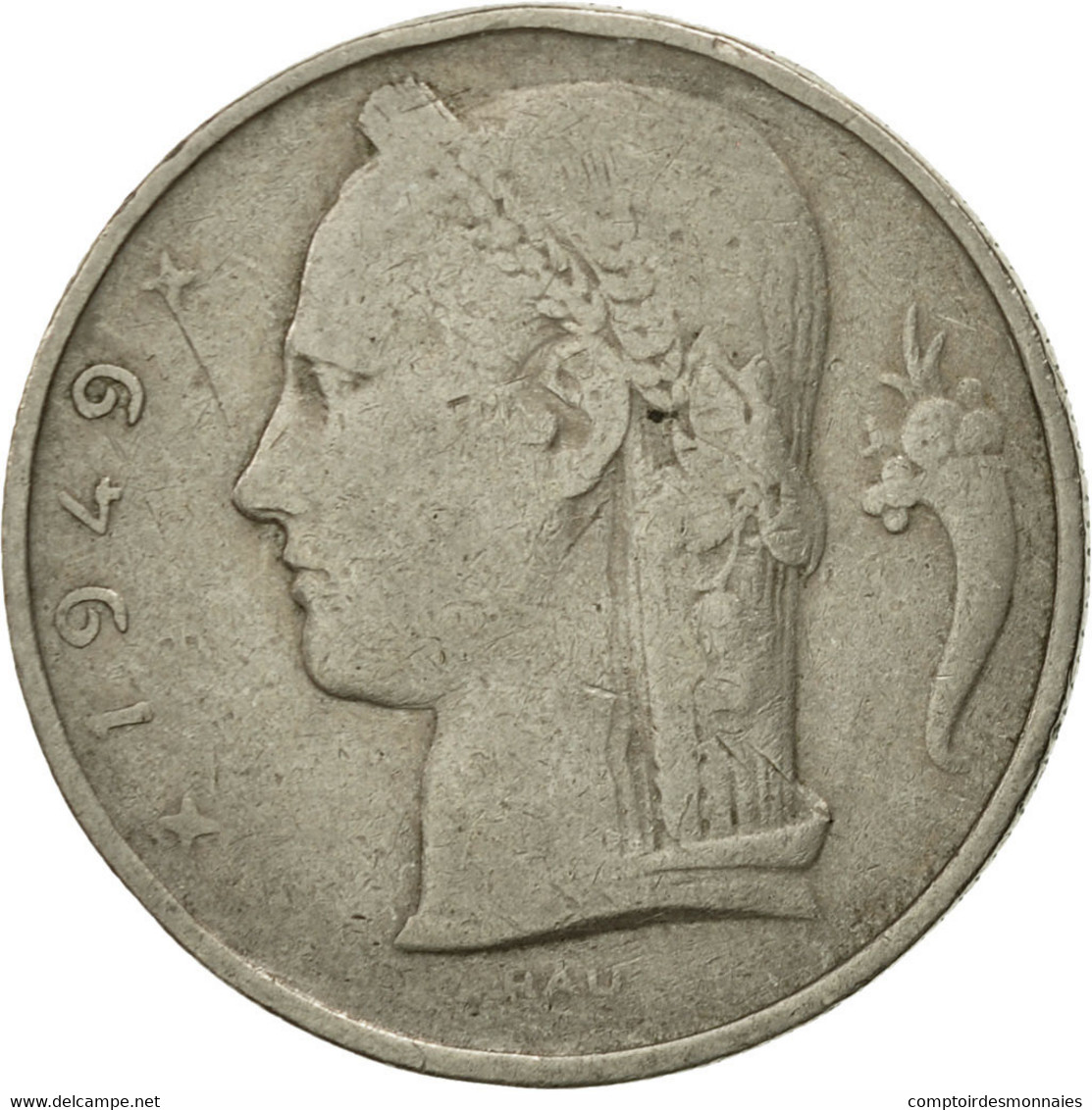 Monnaie, Belgique, 5 Francs, 5 Frank, 1949, TB+, Copper-nickel, KM:134.1 - 5 Francs