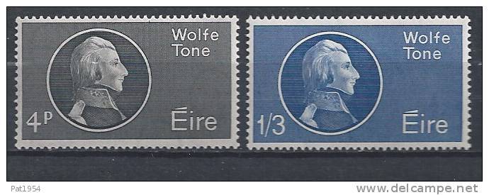 Irlande 1964 N°163/164 Neufs ** MNH Le Patriote Wolfe Tone - Nuovi