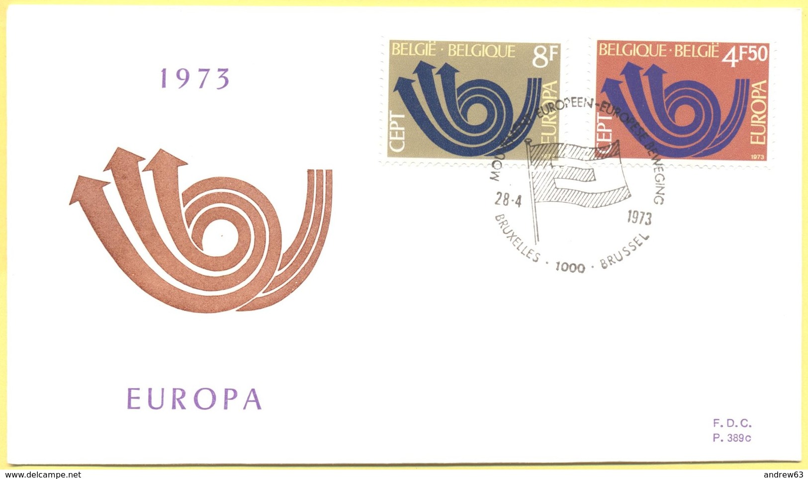 BELGIO - BELGIE - BELGIQUE - 1973 - Europa CEPT - Bruxelles - FDC - 1973