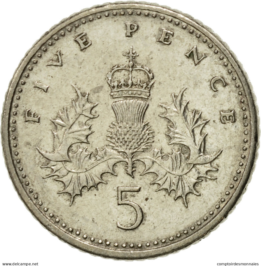 Monnaie, Grande-Bretagne, Elizabeth II, 5 Pence, 1990, TTB, Copper-nickel - 5 Pence & 5 New Pence