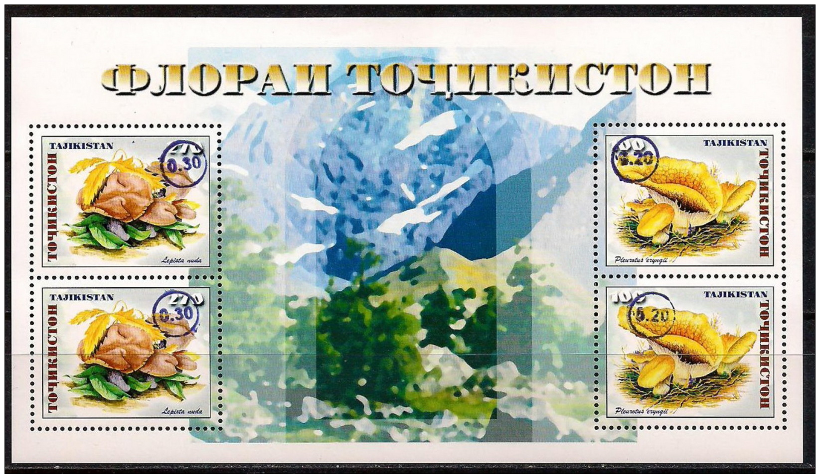 Tajikistan 2017 Mi# Ovpt On Mushrooms S/S Of 4v - Tadschikistan