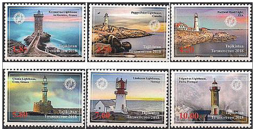 Tajikistan 2017 Mi# Lighthouses  6v - Tadschikistan