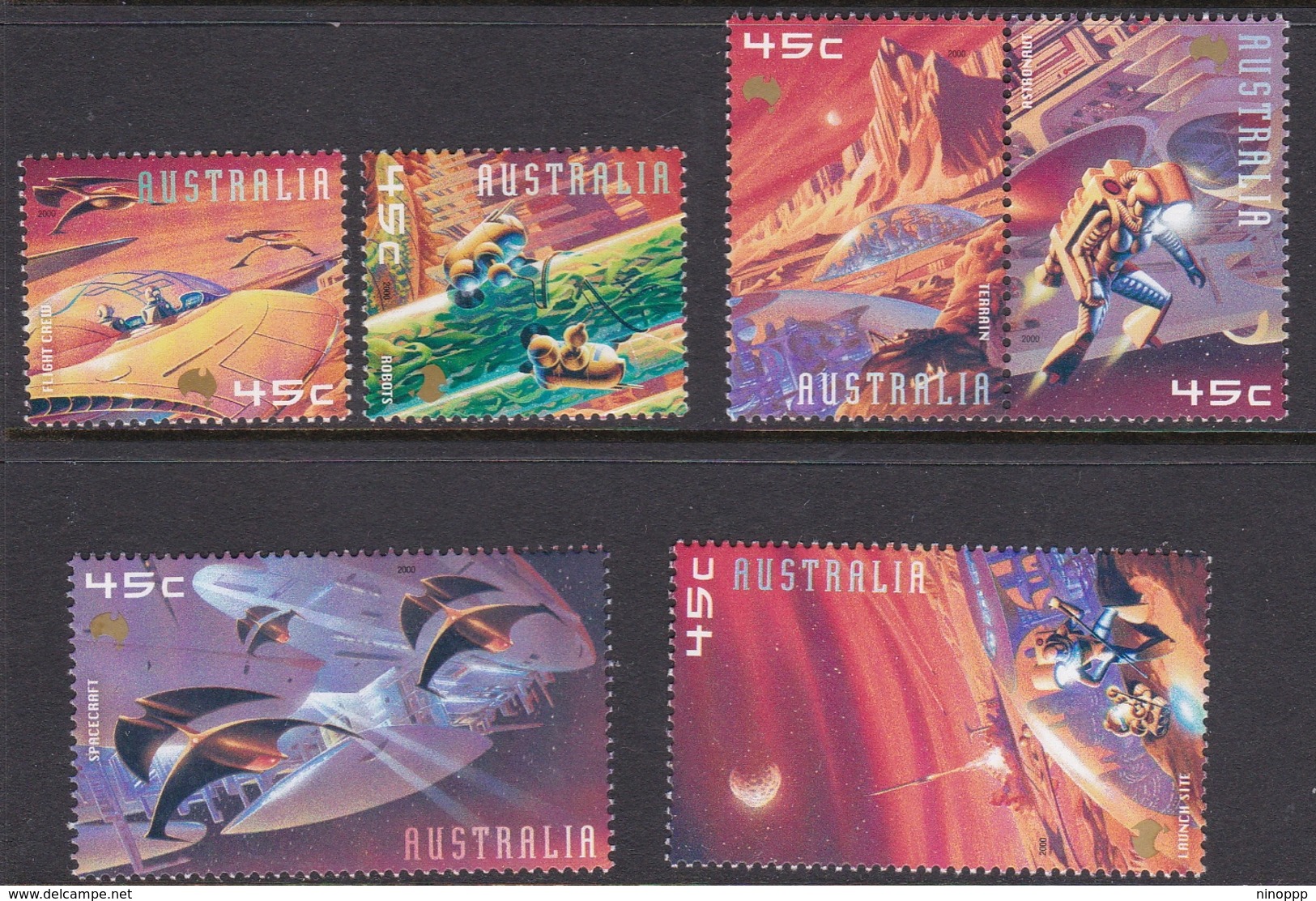 Australia ASC 1880-1884 2000 Space, Mint Never Hinged - Mint Stamps