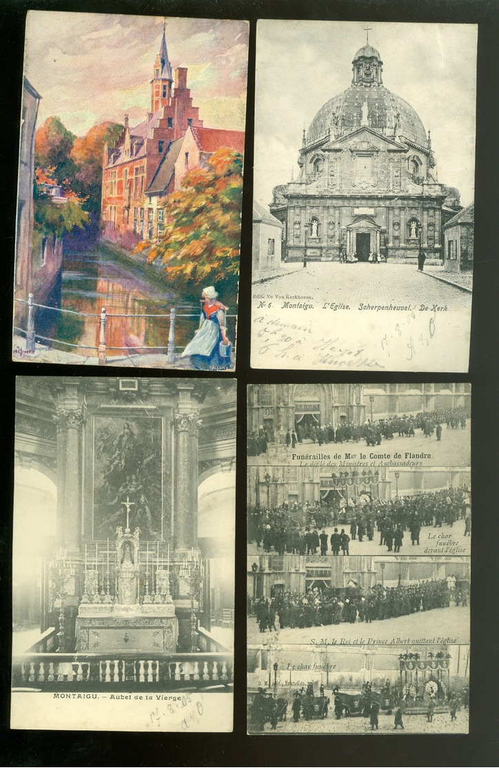 Lot de 60 cartes postales de Belgique     Lot van 60 postkaarten van België  - 60 scans