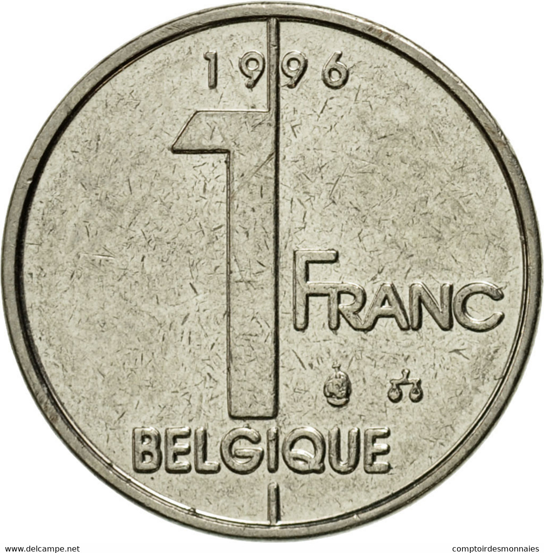 Monnaie, Belgique, Albert II, Franc, 1996, Bruxelles, TTB, Nickel Plated Iron - 1 Franc