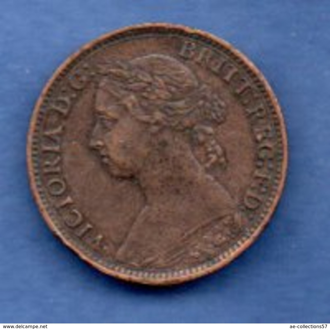 Grande Bretagne  - 1 Farthing 1886  --  Km # 753 --  état  TTB - Coups Tranche - B. 1 Farthing