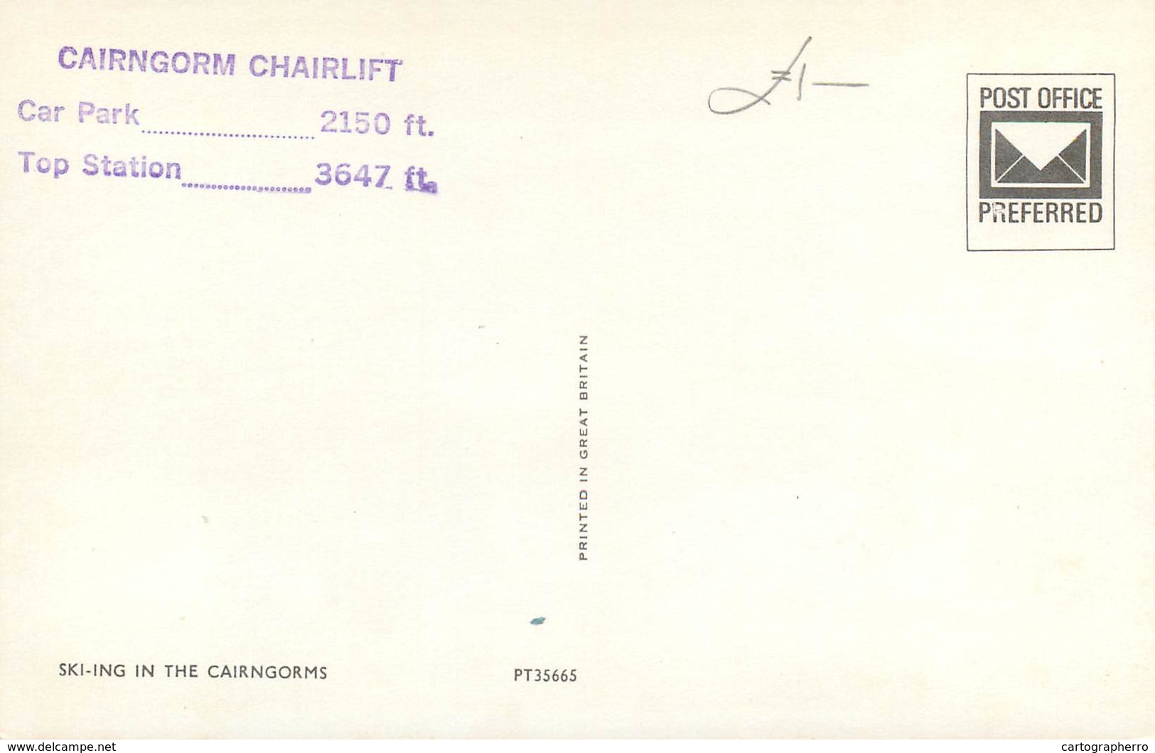 D1347 Top Station Chair Lift Station Cairngorm Mountains Scotland Ski - Autres & Non Classés