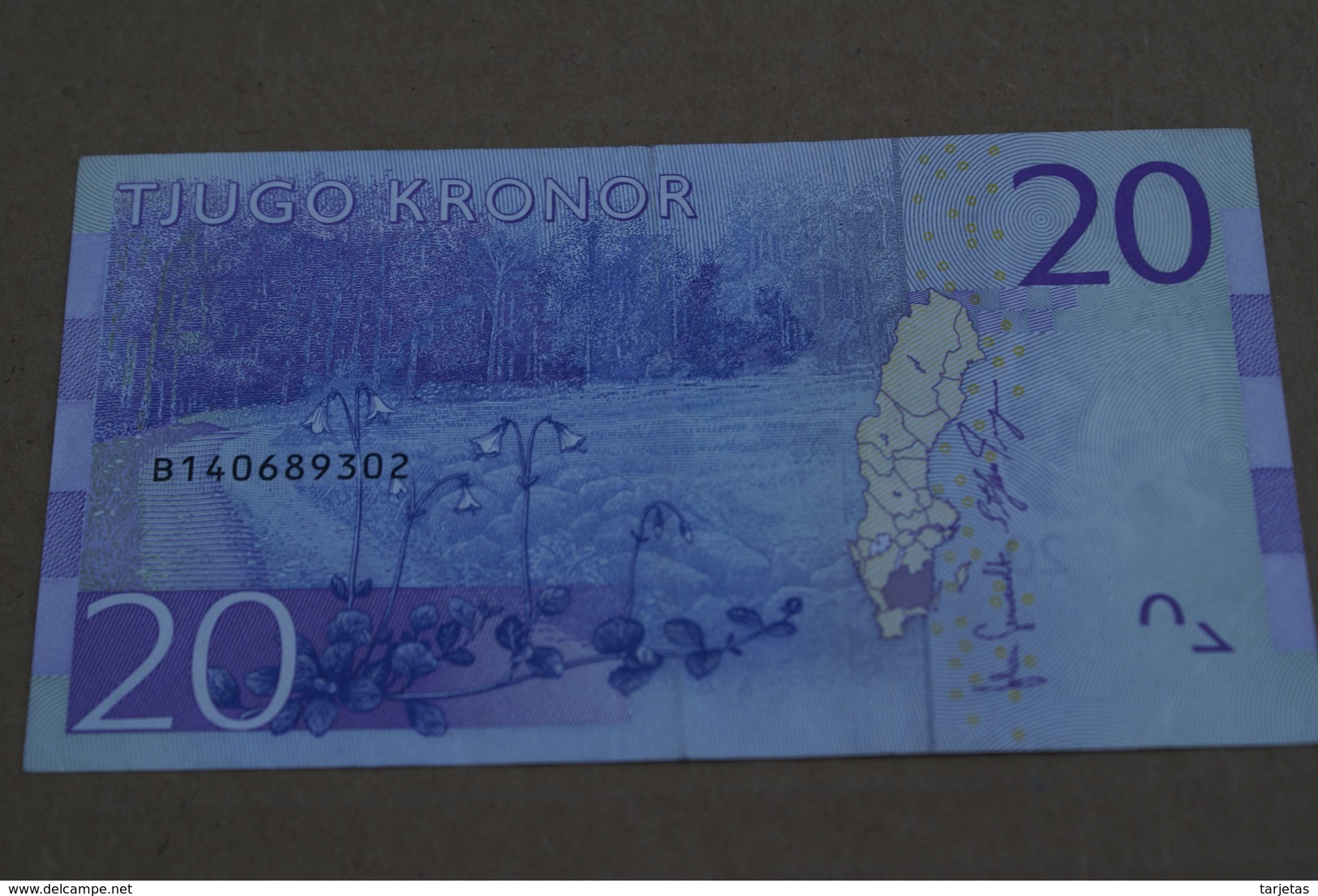 BILLETE DE SUECIA DE 20 CORONAS DEL AÑO 2015  (BANKNOTE) - Suède