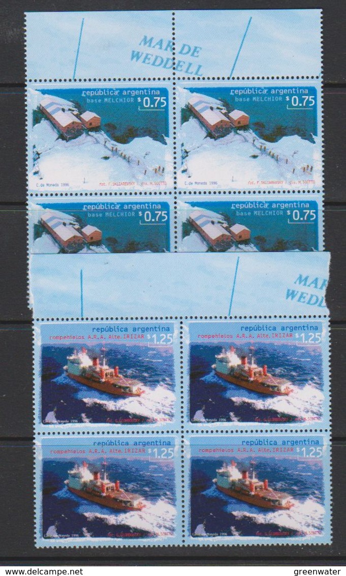 Argentina 1996 Antarctica 2v Bl Of 4  ** Mnh (39704C) - Andere & Zonder Classificatie