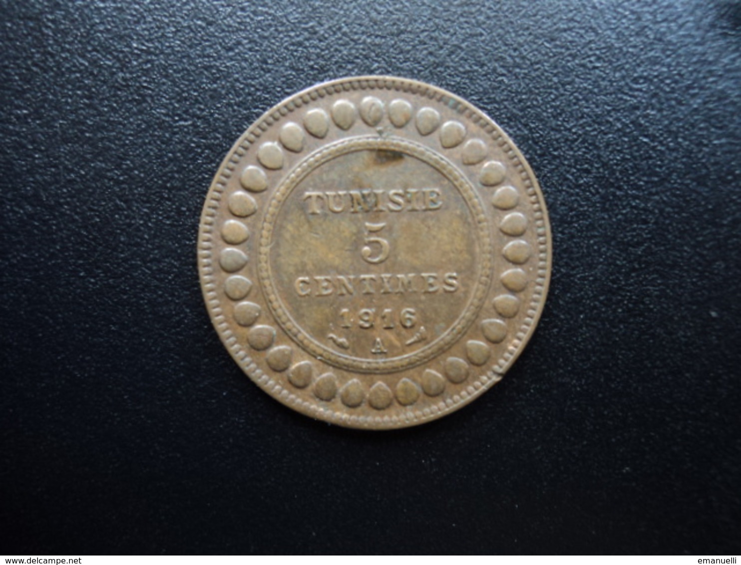 TUNISIE : 5 CENTIMES  1334 - 1916 A  G.80 / KM 235     SUP 55 - Túnez