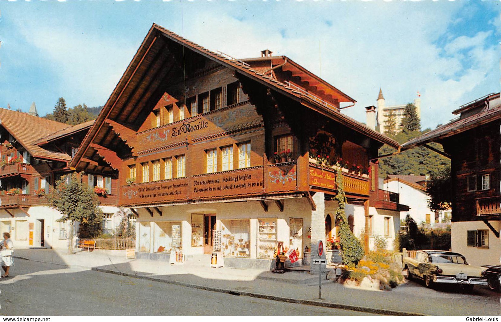 Gstaad. Chalet La Rocaille ( Couleur Petit Format 14 X 9 Cm ) - Non Circulé - Palace - Oldtimer - Gstaad