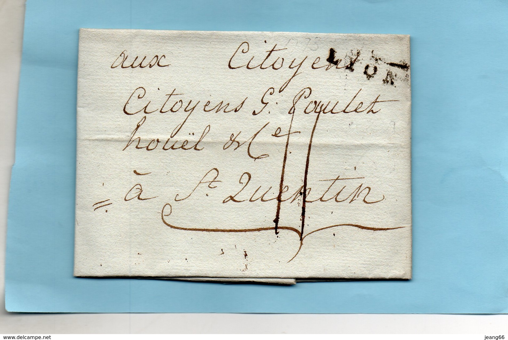 Linéaire "68 LYON",21,5X9mm,L.A.C. Du 31/1/93 Pour St QUENTIN. - 1701-1800: Précurseurs XVIII