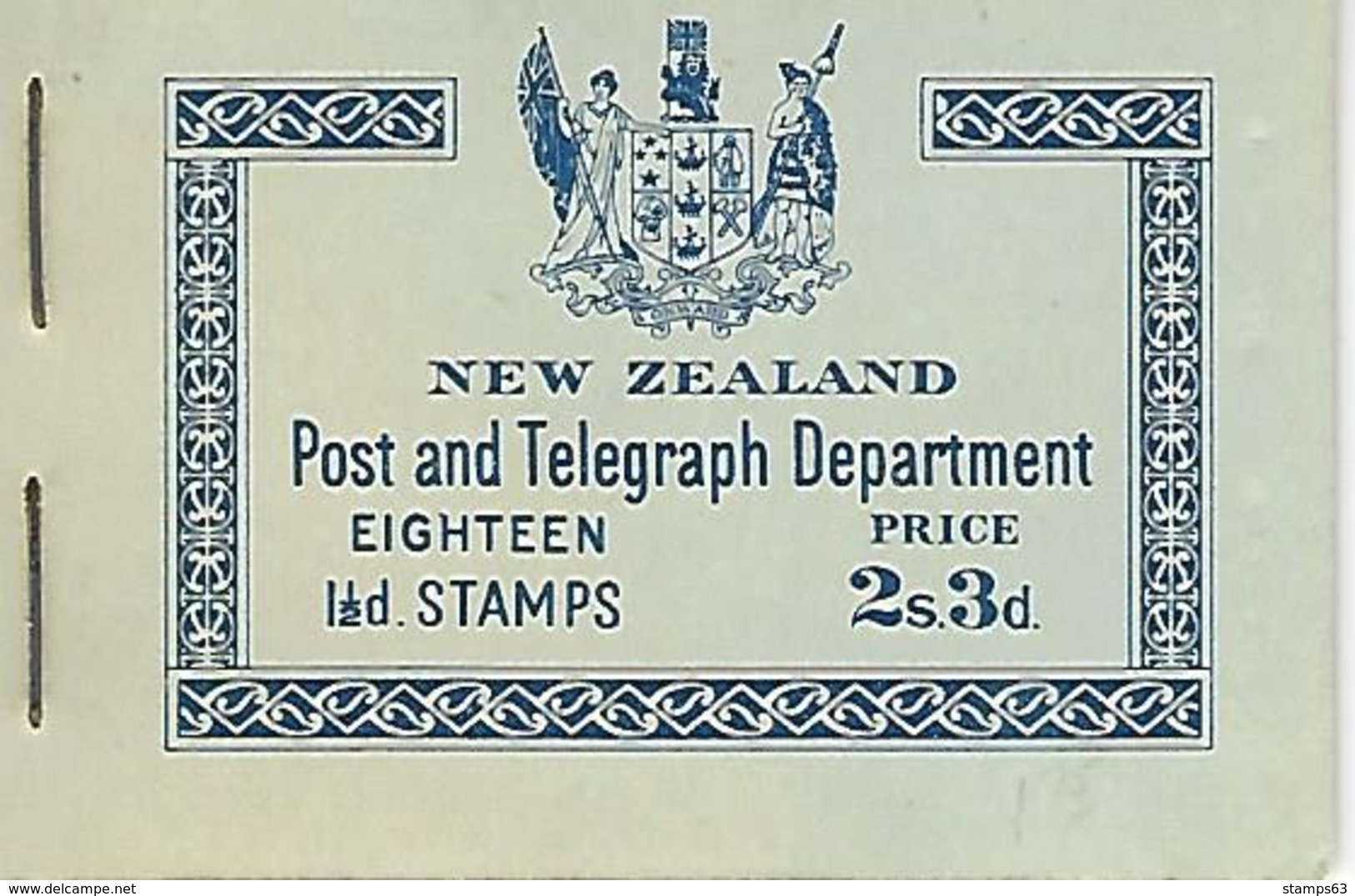 NEW ZEALAND, 1938, Booklet 19, 18x1½d George VI, Superbe! - Booklets