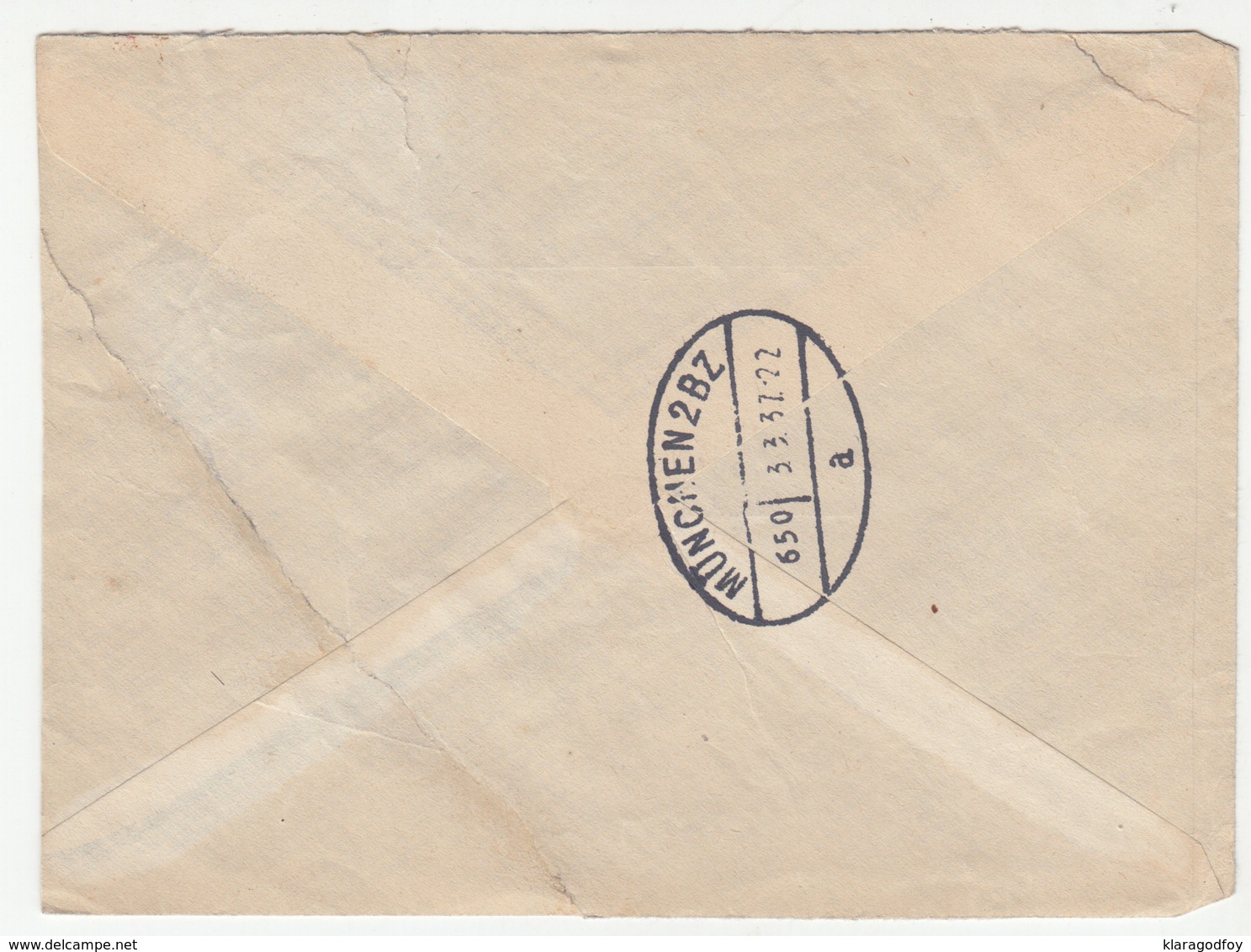 Gars (Inn) Registered Letter Cover Travelled 1937 To Munchen B180725 - Briefe U. Dokumente