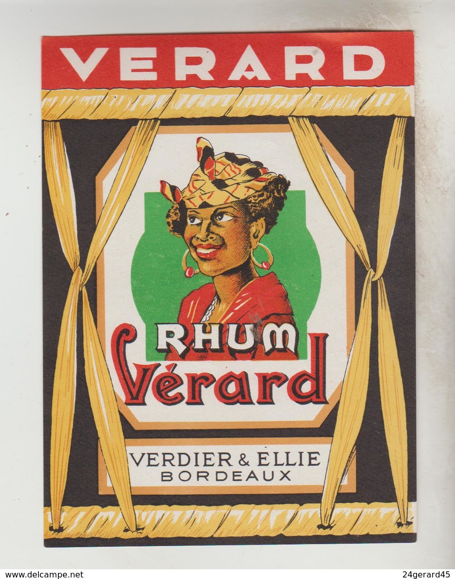 3 ETIQUETTES PUBLICITE ALCOOL - RHUM VERARD ET CURACAO ORANGE LAURENT Bordeaux (33), ARMAGNAC VAVA Laujuzan Gers - Autres & Non Classés