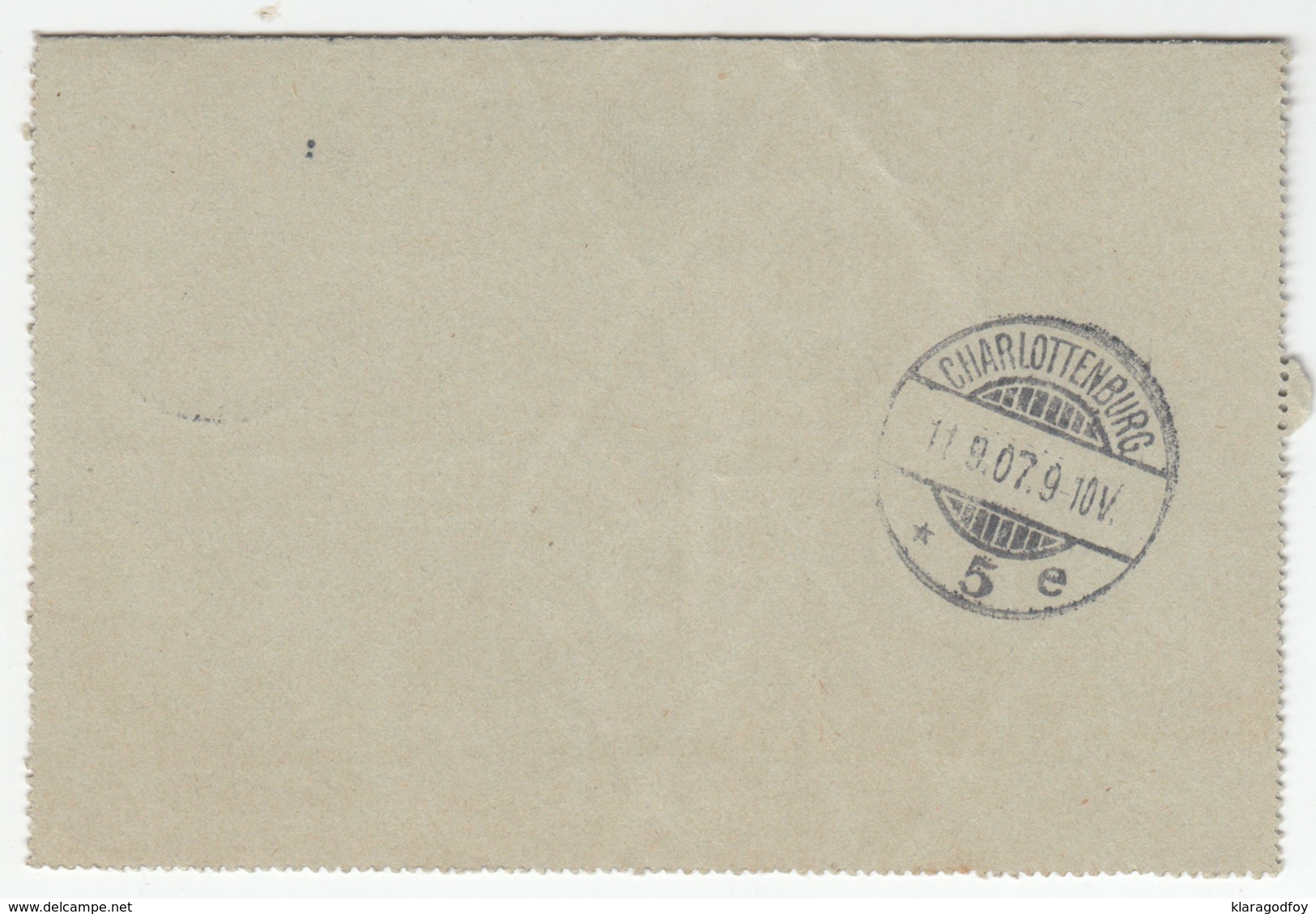 Germany Reich Postal Stationery Letter Card Kartenbrief Travelled 1907 Darmstadt To Chrlottenburg B180725 - Sonstige & Ohne Zuordnung