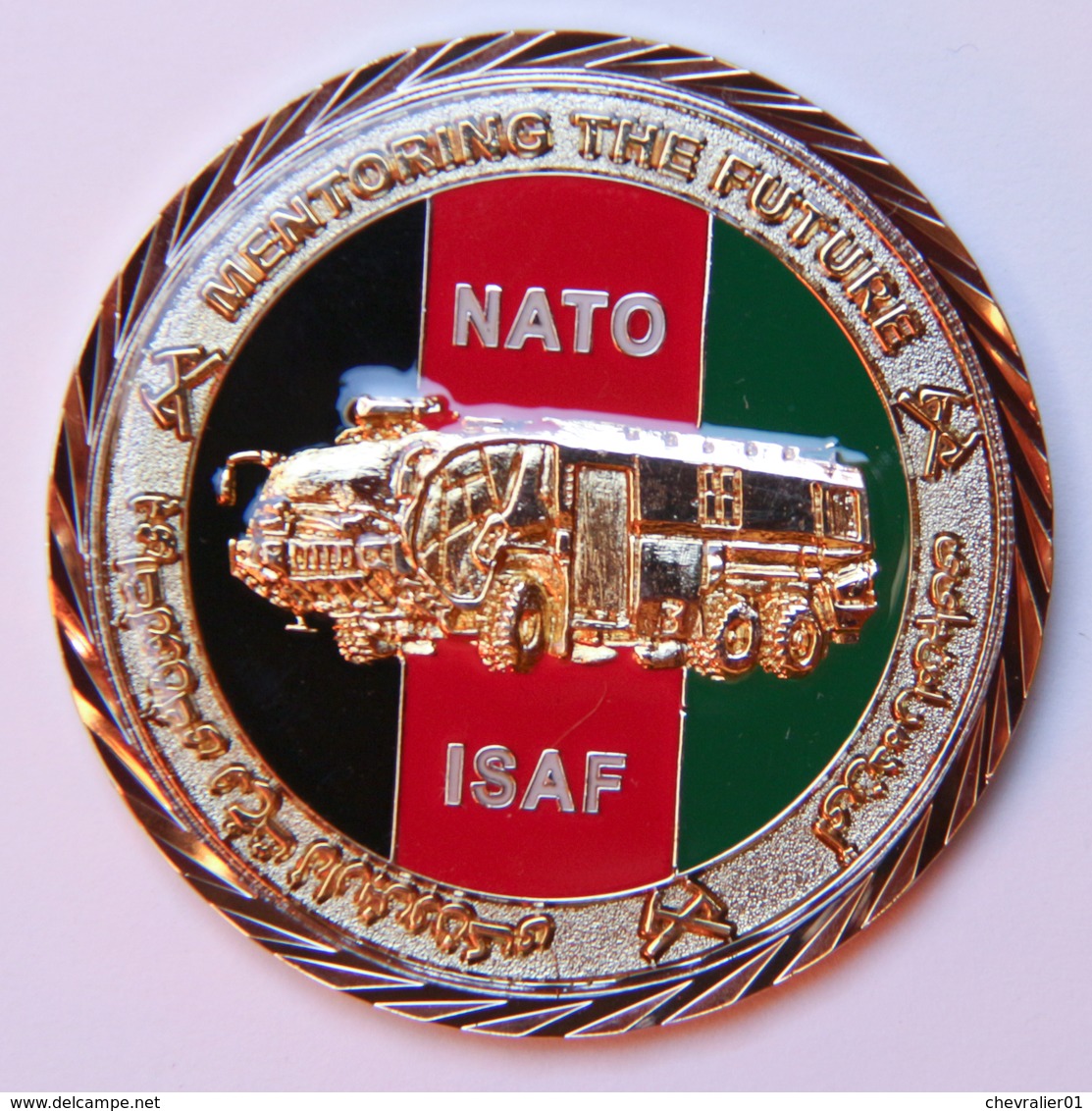 Militaria_Coin ISAF-KAIA_Fire Rescue_sécurité Aérienne Kabul - Armée De Terre