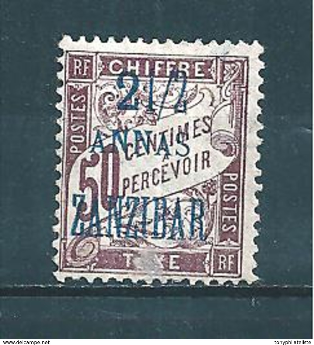 France Timbre Taxe De Zanzibar De 1897  N°5a  (erreur)  Neuf * Cote 1900 € - Ungebraucht