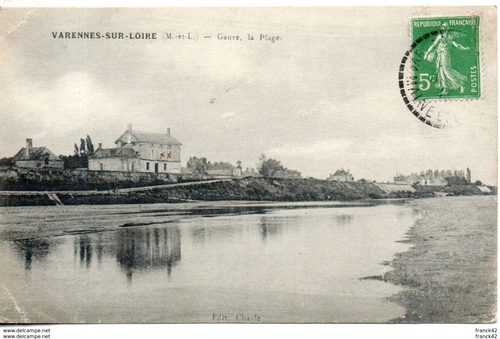 49. Varennes Sur Loire. Gaure. La Plage. Coins émoussés - Autres & Non Classés