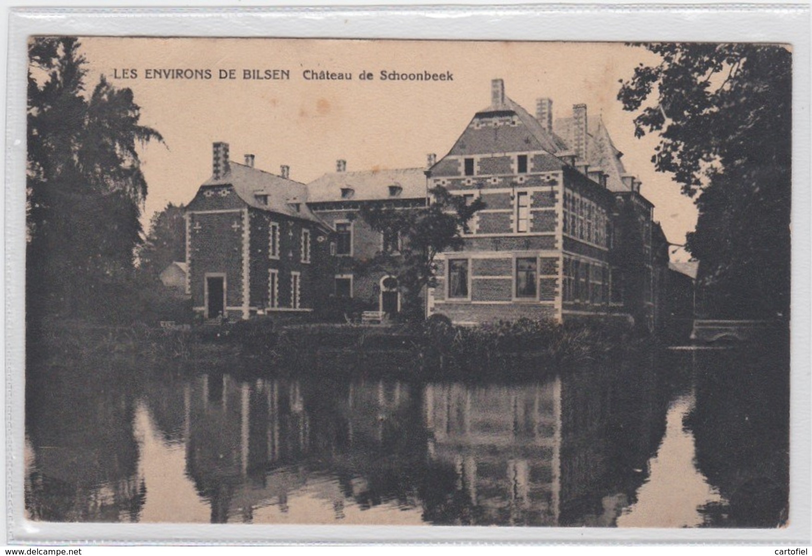 BILZEN-BEVERST-LES ENVIRONS DE BILSEN-CHATEAU DE SCHOONBEEK-KASTEEL-RARE-VERZONDEN NAAR GELINDEN-1910-ZIE DE 2 SCANS - Bilzen