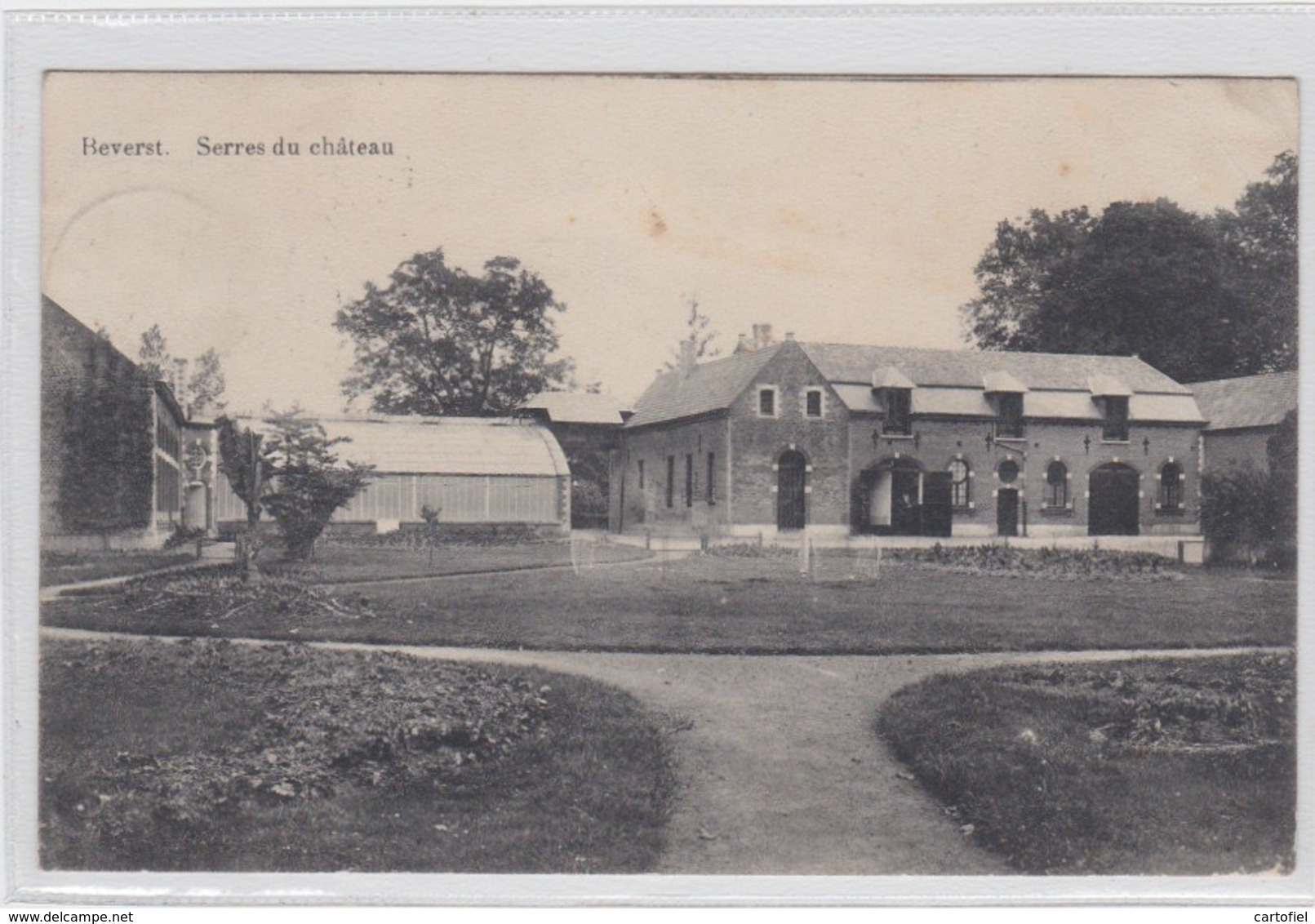 BILZEN-BEVERST-CHATEAU DE DAMERSBOSCH-KASTEEL-SERRES-ZELDZAME VERZONDEN KAART NAAR GELINDEN-1912-ZIE DE 2 SCANS - Bilzen