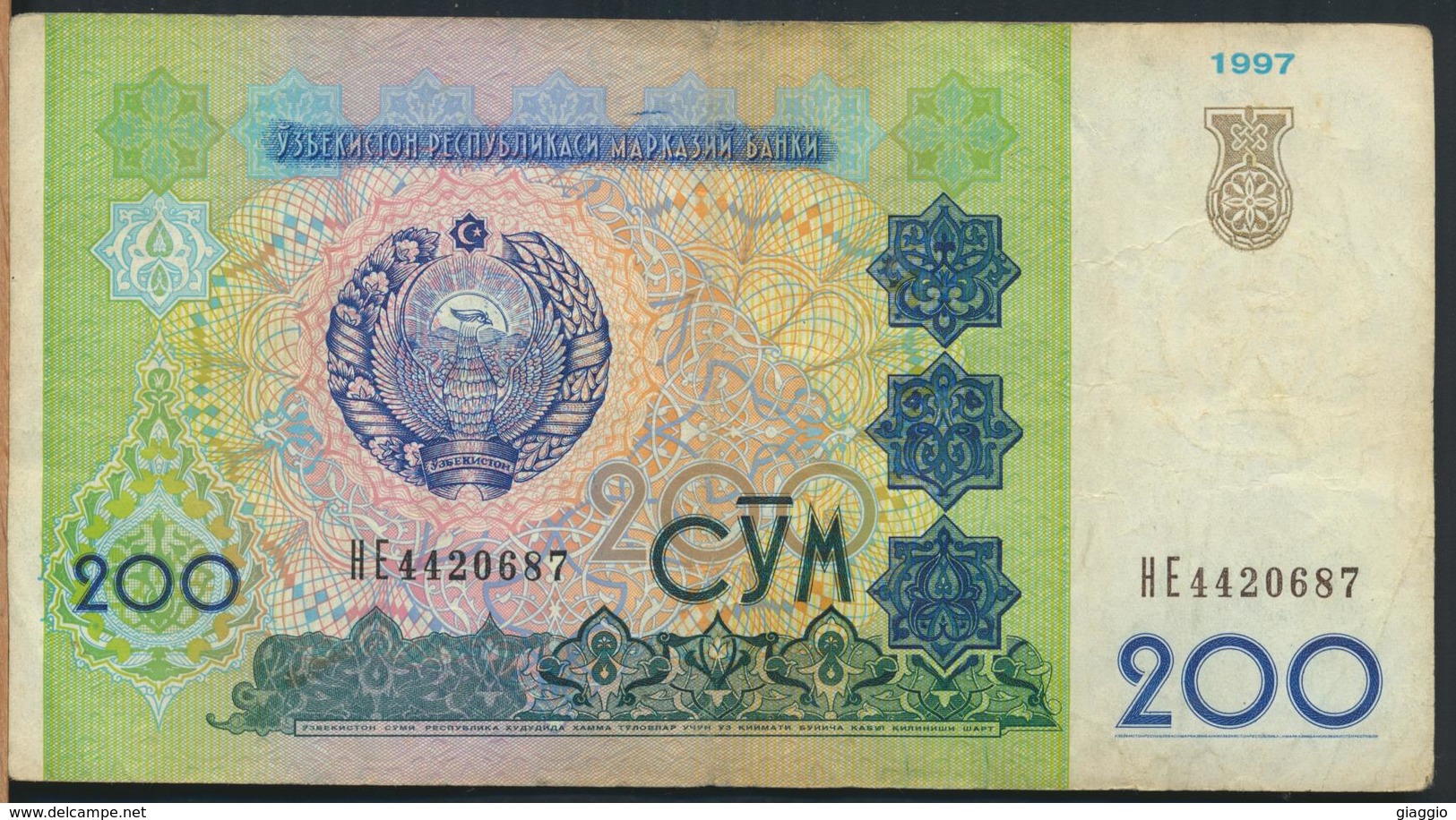 °°° UZBEKISTAN 200 CYM 1997 °°° - Uzbekistan