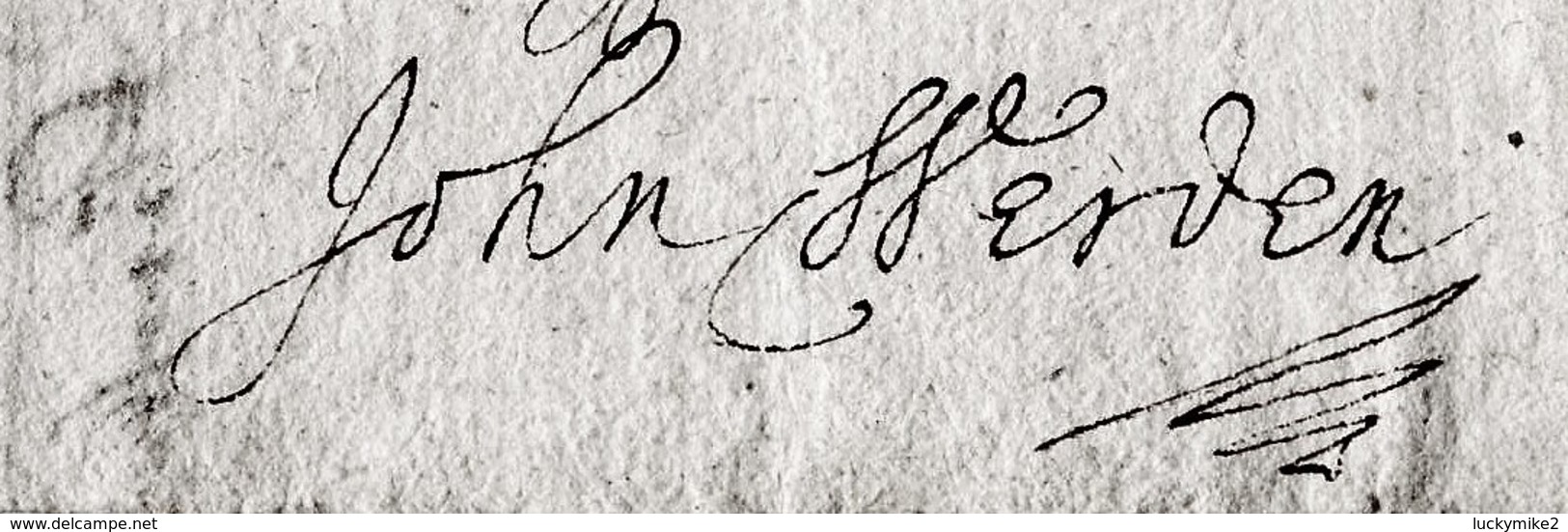 1666 Signed Letter From "(Sir) John Werden (1640-1716), London" To "John Kempthorne, Tower Hill". With Transcripts. 0564 - Other & Unclassified