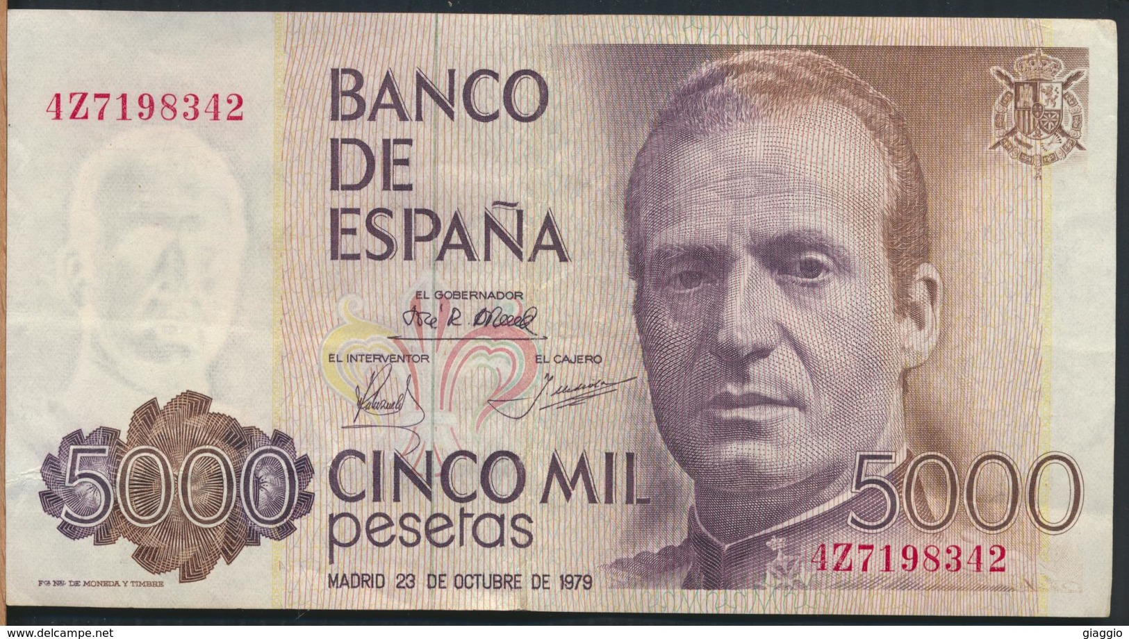 °°° SPAGNA SPAIN 5000 PESETAS 1979 °°° - [ 4] 1975-… : Juan Carlos I