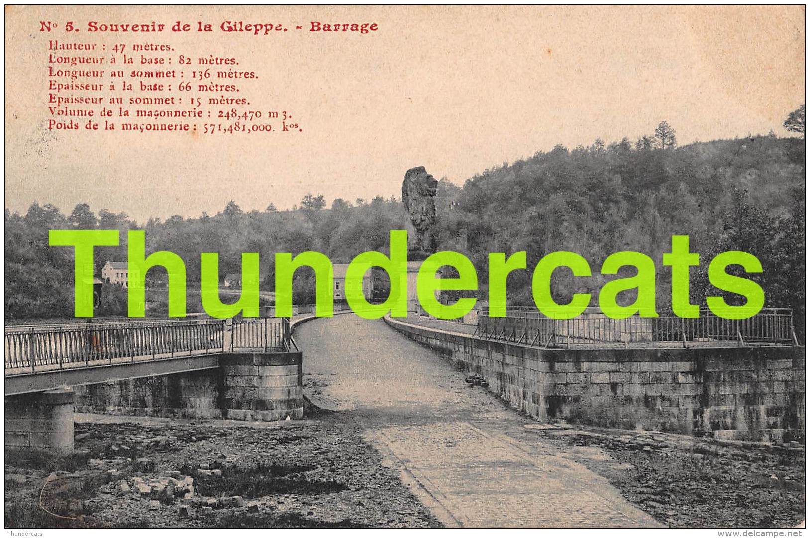 CPA  SOUVENIR DE LA GILEPPE BARRAGE - Gileppe (Barrage)