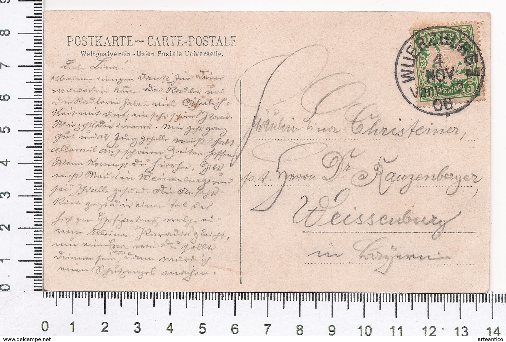 Würzburg ~ Weltpostverein ~ Wurzburg ~ Union Postale Universelle ~ 1908 ~ Bel Francobollo - Wuerzburg