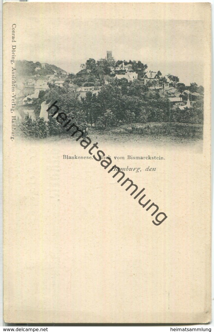Hamburg Blankenese - Bilck Vom Bismarckstein - Verlag Conrad Döring Hamburg Ca. 1900 - Blankenese