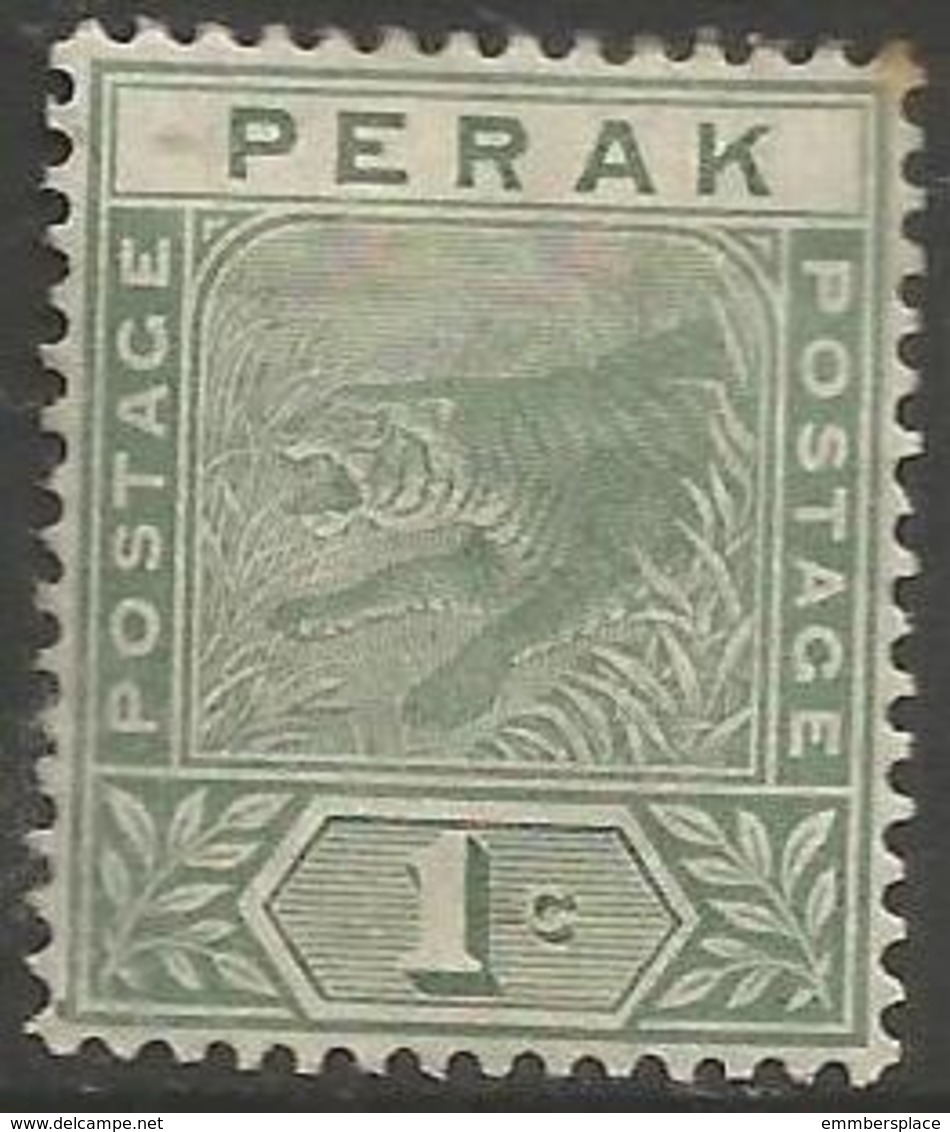 Perak - 1892 Tiger 1c MH *    SG 61 - Perak