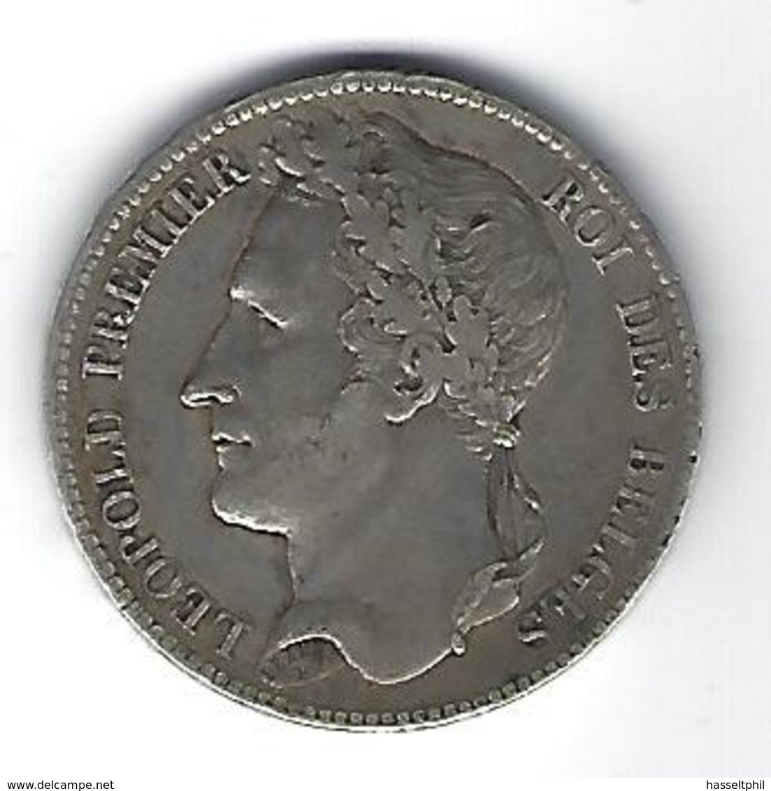 Leopold I 5 Frank  -  Zilver 1833 Franstalig  -  ZEER FRAAI+  M8a - 5 Francs