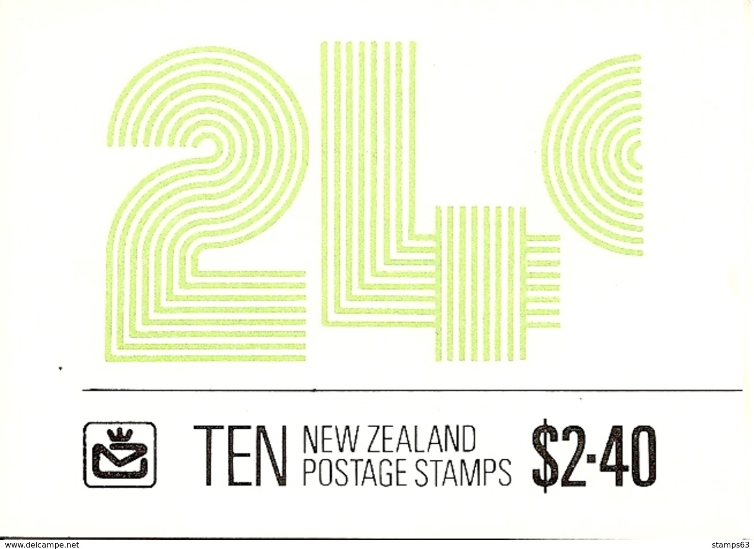 NEW ZEALAND, 1984, Booklet 37a,  $2.40 , 10x24c, New Perforation 14½ X 14 - Booklets