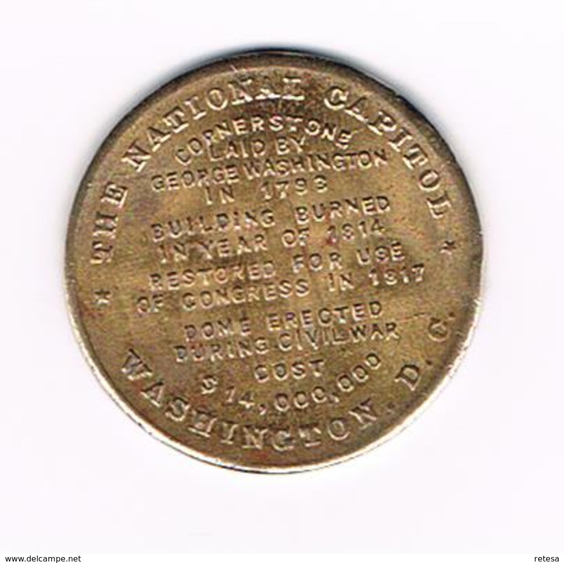 &-   PENNING  U.S. CAPITOL  WASHINGTON . D.C. - Pièces écrasées (Elongated Coins)