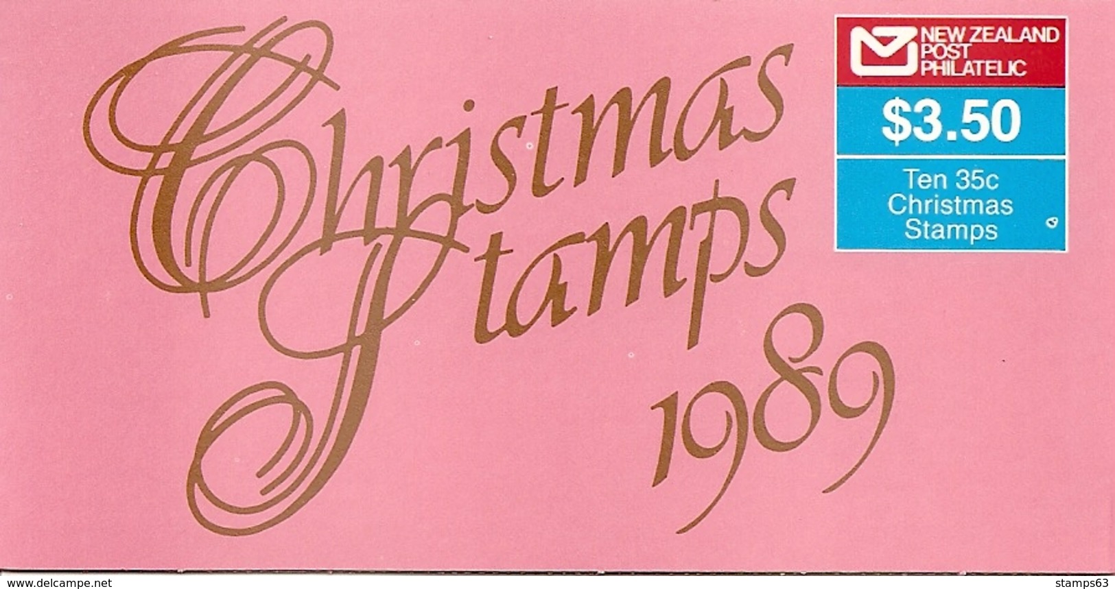 NEW ZEALAND, 1989, Booklet 52, $ 3.50 Christmas - Booklets