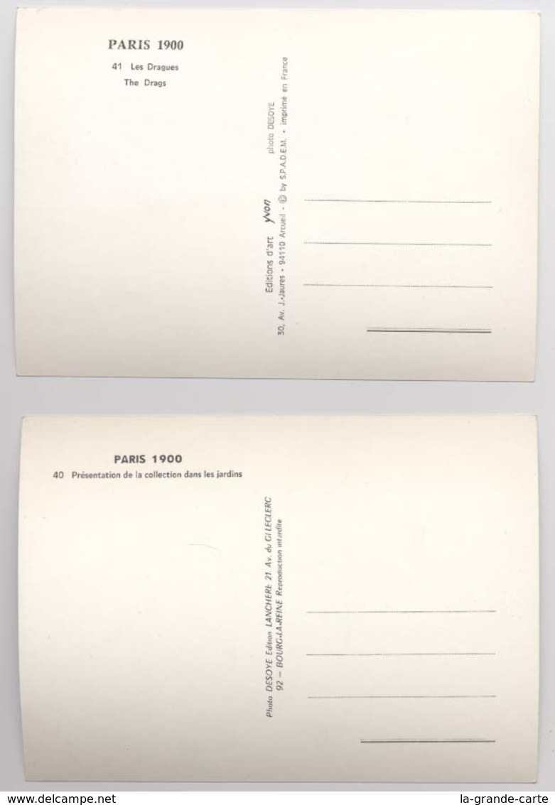 LOT De 2 Cartes Postales - LA MODE FÉMININE - Collection Paris 1900 - Mode