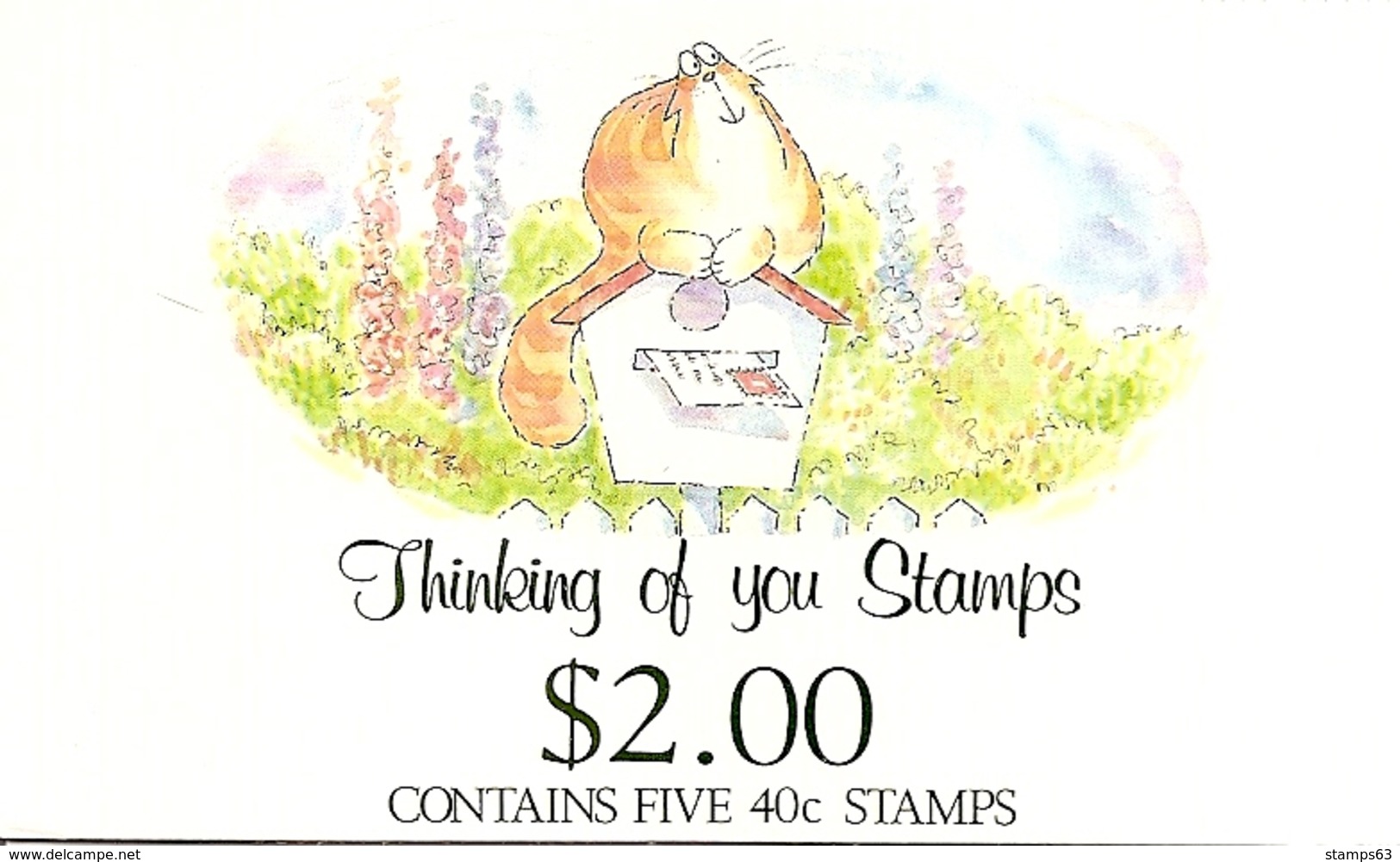 NEW ZEALAND, 1991, Booklet 55, $ 2.00 Thinking Of You - Booklets
