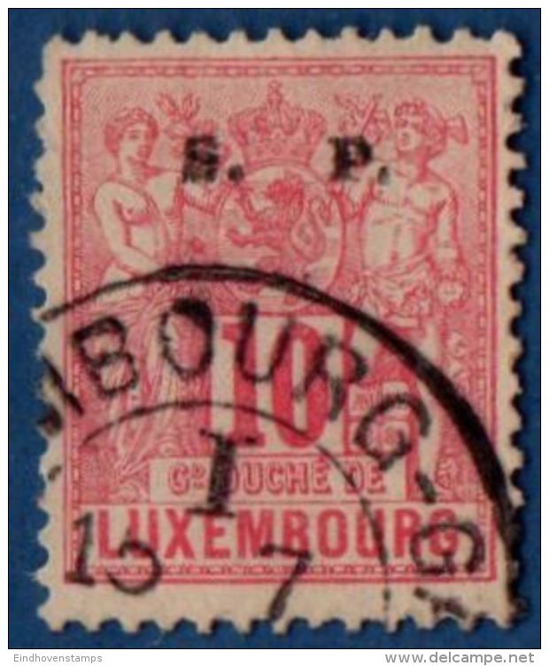 Luxemburg 1882 10 C S.P. Overprint Perf 12&frac12; Cancelled - Oficiales