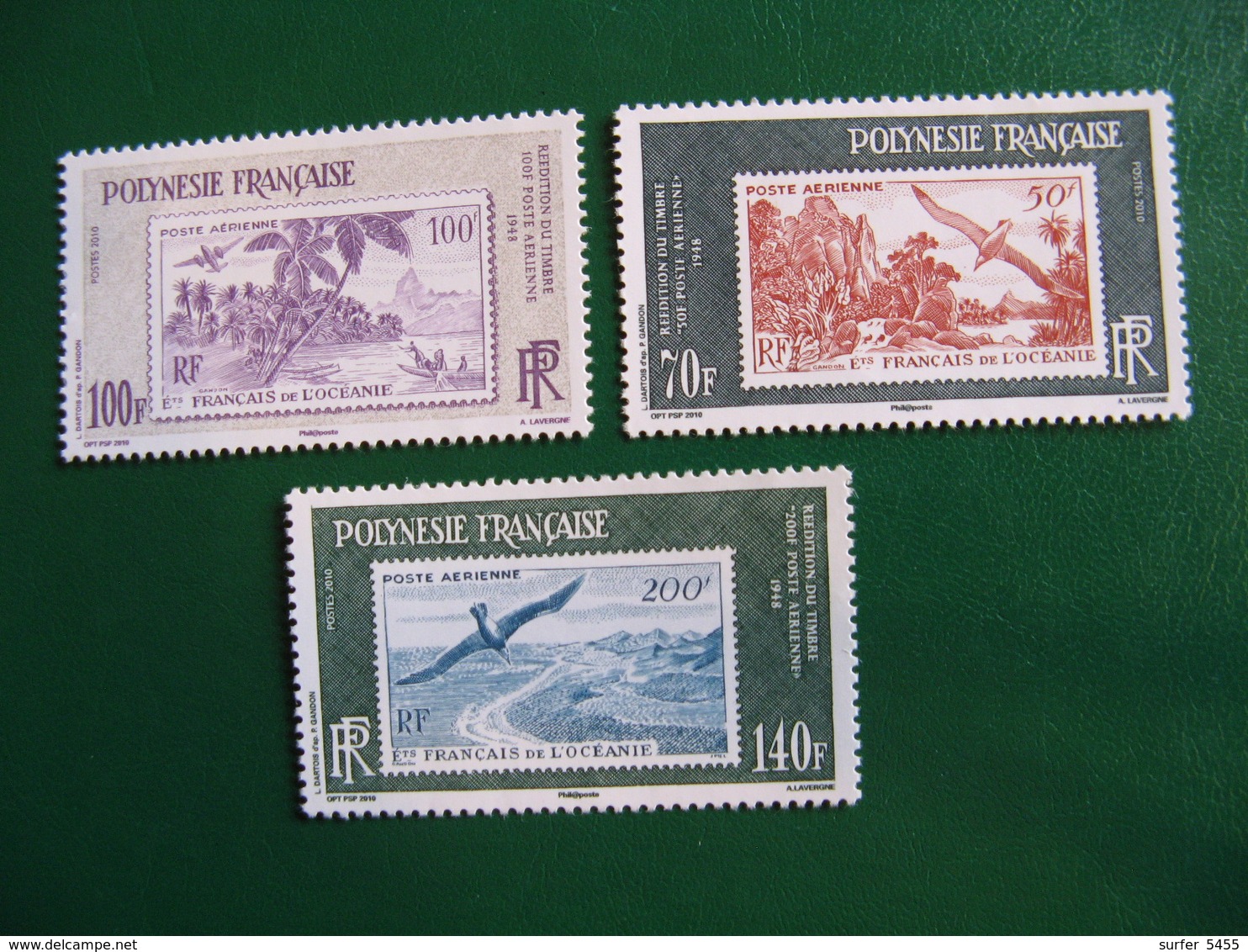 POLYNESIE YVERT POSTE ORDINAIRE N° 931/933 TIMBRES NEUFS** LUXE - MNH - FACIALE 2,60 EUROS - Unused Stamps