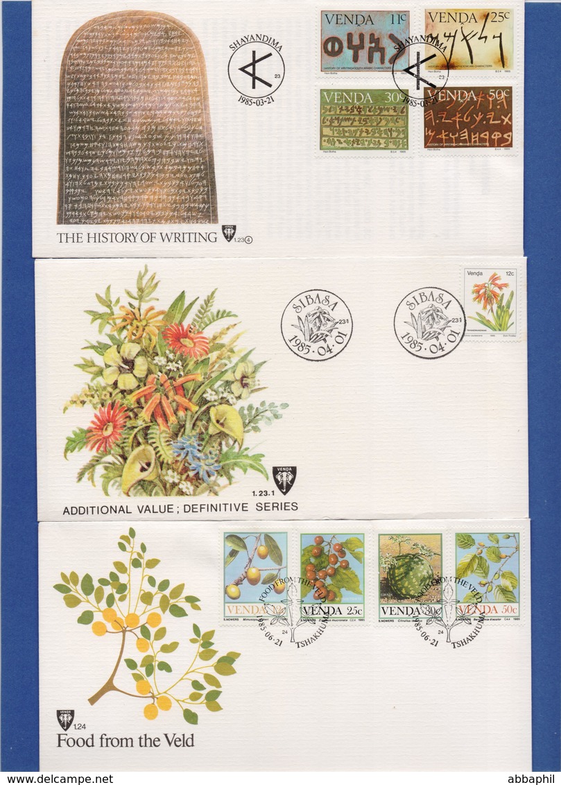 VENDA, Sammlung 57x Ersttagsbriefe, FDC's 1981-1991 (19 Photos)