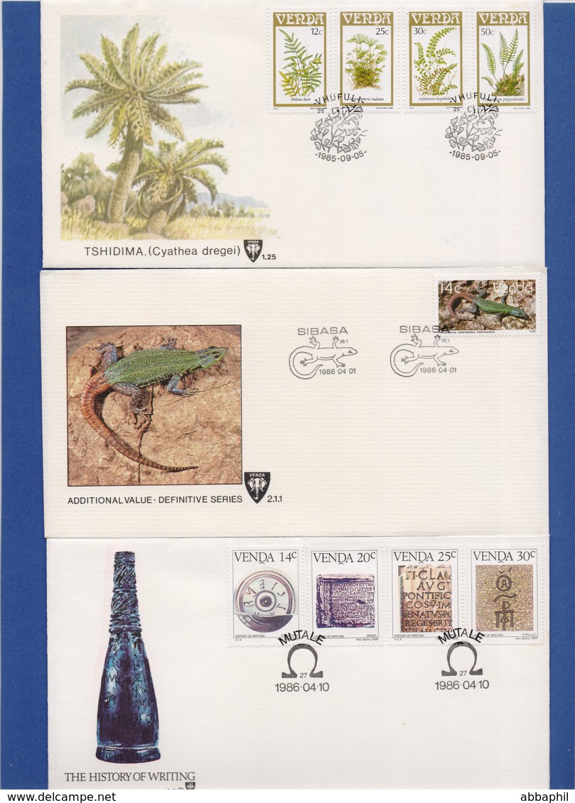 VENDA, Sammlung 57x Ersttagsbriefe, FDC's 1981-1991 (19 Photos)