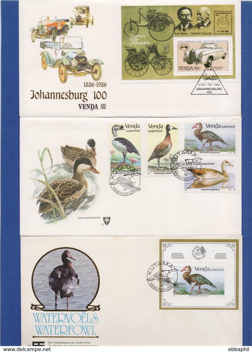 VENDA, Sammlung 57x Ersttagsbriefe, FDC's 1981-1991 (19 Photos)