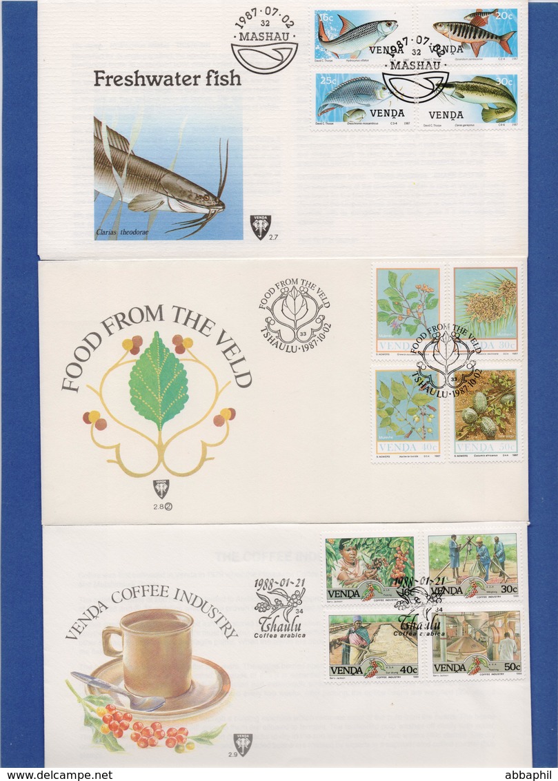 VENDA, Sammlung 57x Ersttagsbriefe, FDC's 1981-1991 (19 Photos)