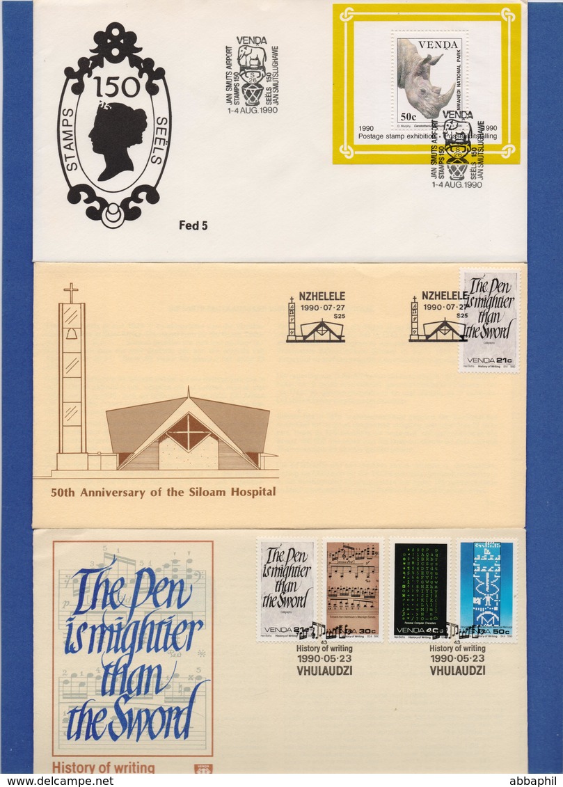 VENDA, Sammlung 57x Ersttagsbriefe, FDC's 1981-1991 (19 Photos)